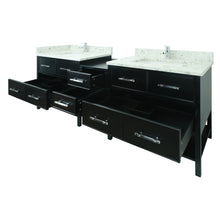 Load image into Gallery viewer, 74" Black Gemma Vanity with Milky Way Quartz