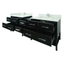 Load image into Gallery viewer, 74" Black Gemma Vanity with Milky Way Quartz