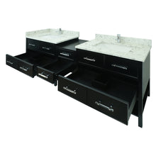 Load image into Gallery viewer, 86" Black Gemma Vanity with Milky Way Quartz