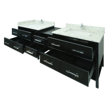 Load image into Gallery viewer, 86" Black Gemma Vanity with Milky Way Quartz