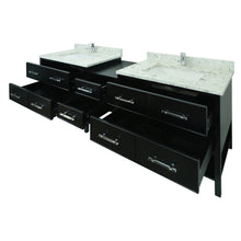 Load image into Gallery viewer, 86" Black Gemma Vanity with Milky Way Quartz