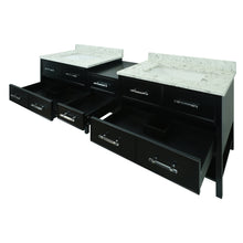 Load image into Gallery viewer, 86" Black Gemma Vanity with Milky Way Quartz