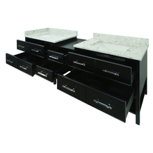 Load image into Gallery viewer, 86" Black Gemma Vanity with Milky Way Quartz
