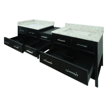 Load image into Gallery viewer, 86" Black Gemma Vanity with Milky Way Quartz