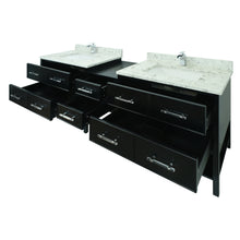 Load image into Gallery viewer, 86" Black Gemma Vanity with Milky Way Quartz