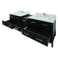 Load image into Gallery viewer, 86" Black Gemma Vanity with Milky Way Quartz