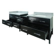 Load image into Gallery viewer, 74" Black Gemma Vanity with Concrete Leather Quartz