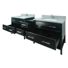 Load image into Gallery viewer, 74" Black Gemma Vanity with Concrete Leather Quartz
