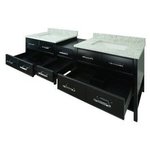 Load image into Gallery viewer, 62" Black Gemma Vanity with Topaz Quartz