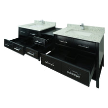 Load image into Gallery viewer, 62" Black Gemma Vanity with Topaz Quartz