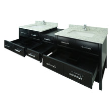 Load image into Gallery viewer, 62" Black Gemma Vanity with Topaz Quartz