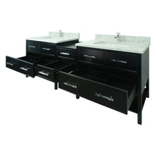 Load image into Gallery viewer, 62" Black Gemma Vanity with Topaz Quartz