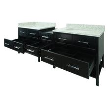 Load image into Gallery viewer, 62" Black Gemma Vanity with Topaz Quartz