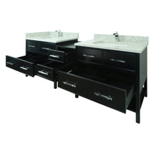 Load image into Gallery viewer, 62" Black Gemma Vanity with Topaz Quartz