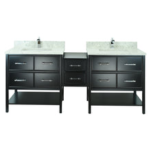 Load image into Gallery viewer, 62" Black Gemma Vanity with Topaz Quartz