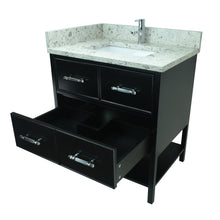 Load image into Gallery viewer, 30" Black Gemma Vanity with Milky Way Quartz
