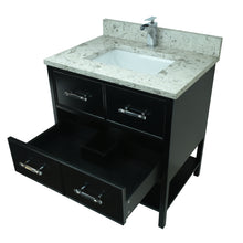 Load image into Gallery viewer, 30&quot; Black Gemma Vanity with Milky Way Quartz