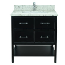 Load image into Gallery viewer, 30" Black Gemma Vanity with Milky Way Quartz