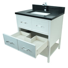 Load image into Gallery viewer, 36&quot; White Gemma Vanity with Moonlight Black Quartz