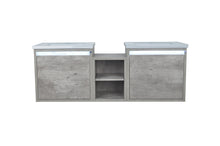 Load image into Gallery viewer, 62" Casey LED Double Sink Vanity with Middle Cabinet