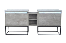 Load image into Gallery viewer, 78" Casey LED Double Sink Vanity with Middle Cabinet