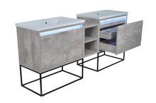 Load image into Gallery viewer, 78" Casey LED Double Sink Vanity with Middle Cabinet