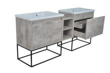 Load image into Gallery viewer, 78" Casey LED Double Sink Vanity with Middle Cabinet