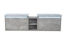 Load image into Gallery viewer, 78" Casey LED Double Sink Vanity with Middle Cabinet