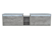 Load image into Gallery viewer, 94" Casey LED Double Sink Vanity with Middle Cabinet