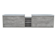 Load image into Gallery viewer, 94" Casey LED Double Sink Vanity with Middle Cabinet