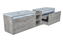 Load image into Gallery viewer, 94&quot; Casey LED Double Sink Vanity with Middle Cabinet
