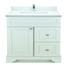 Load image into Gallery viewer, 36" Antique White Damian Vanity with Carrera Quartz