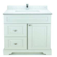 Load image into Gallery viewer, 36" Antique White Damian Vanity with Carrera Quartz