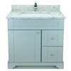 36" Grey Damian Vanity with Milky Way Quartz