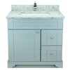Load image into Gallery viewer, 36&quot; Grey Damian Vanity with Milky Way Quartz
