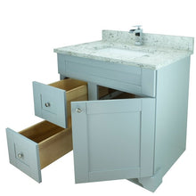 Load image into Gallery viewer, 36&quot; Grey Damian Vanity with Milky Way Quartz