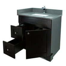 Load image into Gallery viewer, 24&quot; Espresso Damian Vanity with Crystal Grey Quartz