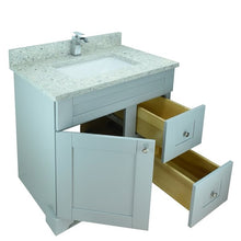 Load image into Gallery viewer, 36&quot; Grey Damian Vanity with Topaz Quartz