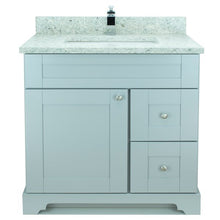 Load image into Gallery viewer, 36&quot; Grey Damian Vanity with Topaz Quartz