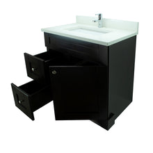 Load image into Gallery viewer, 30&quot; Espresso Damian Vanity with Silk White Quartz