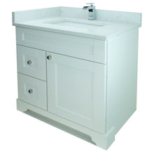 Load image into Gallery viewer, 36&quot; White Damian Vanity with Carrera Quartz