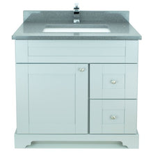 Load image into Gallery viewer, 36&quot; Grey Damian Vanity with Crystal Grey Quartz