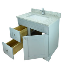 Load image into Gallery viewer, 30&quot; Grey Damian Vanity with Topaz Quartz