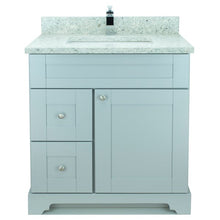 Load image into Gallery viewer, 30&quot; Grey Damian Vanity with Topaz Quartz
