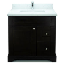 Load image into Gallery viewer, 30&quot; Espresso Damian Vanity with Carrera Quartz
