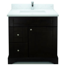 Load image into Gallery viewer, 30&quot; Espresso Damian Vanity with Carrera Quartz