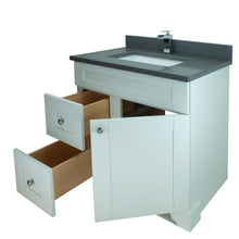 Load image into Gallery viewer, 36&quot; White Damian Vanity with Crystal Grey Quartz