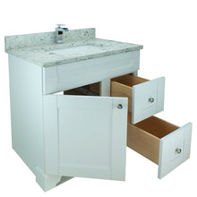 Load image into Gallery viewer, 36&quot; White Damian Vanity with Milky Way Quartz