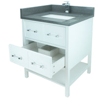 Load image into Gallery viewer, 36&quot; White Gemma Vanity with Crystal Grey Quartz