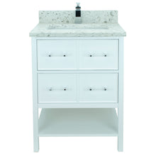 Load image into Gallery viewer, 24&quot; White Gemma Vanity with Milky Way Quartz